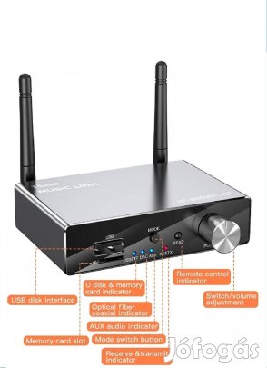 Bluetooth 5.3 Transmitter Készülék Sztereó Audioadapter Új