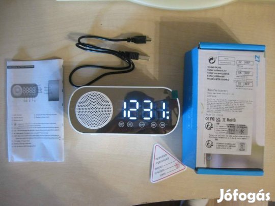 Bluetooth Zenelejátszó Rádió Óra Ébresztőóra Hangszóró Kártyáról is le