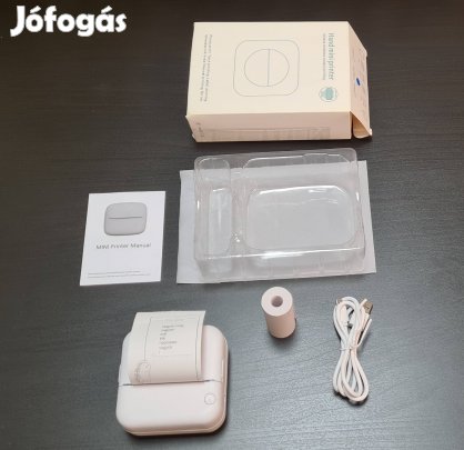Bluetooth mini hőnyomtató - hordozható, tekercses - jó állapot