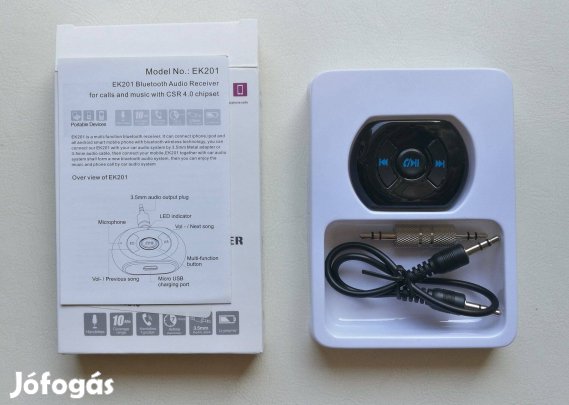 Bluetooth vevő - 3,5 jack adapter újonnan eladó
