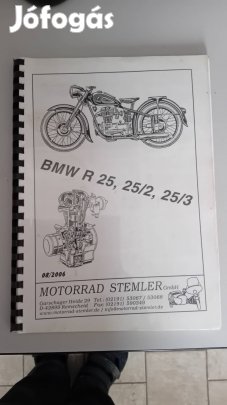 Bmw R25 veterán motor alkatrész jegyzék postával 3000.-