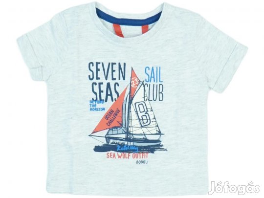 Boboli Új (címkés) Fiú Póló (Méret: 74)