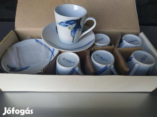 Bocca új Kávés készlet Virágmintás