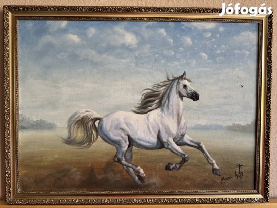 Bócsa István Lovas festmény 