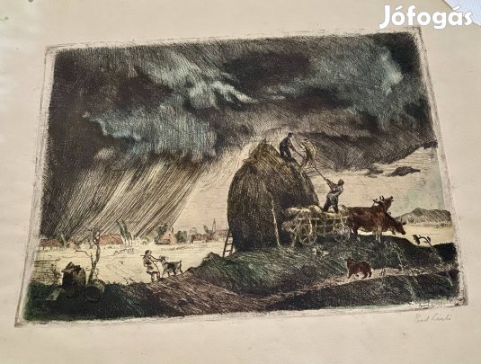 Bod László rézkarc: 'A vihar előtt' c. 