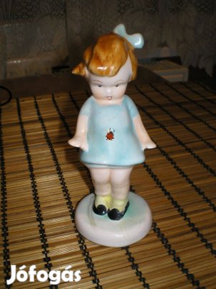 Bodrogkeresztúri kerámia katicás kislány