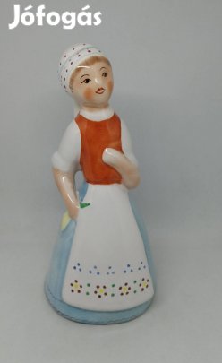 Bodrogkeresztúri porcelán Kendős lány"Ritka"!