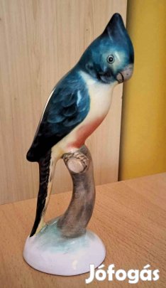 Bodrogkeresztúri szép színes kerámia papagáj