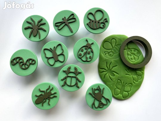 Bogaras Rovar Gyurma Bélyegző & Sütikiszúró Készlet