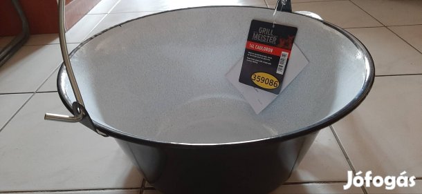 Bogrács- kondér zománcos új 14liter egész családnak!