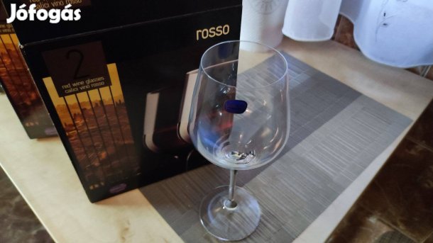 Bohemia Ardea vörösboros kristály pohár készlet