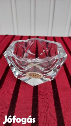 Bohemia művészi üveg hamutartó, dísztárgy