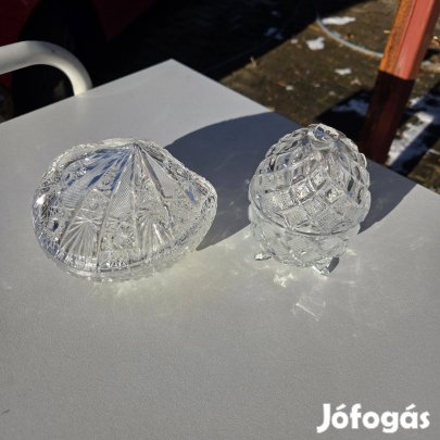 Bohemia ólomkristály bonbonier szett - kézzel csiszolt