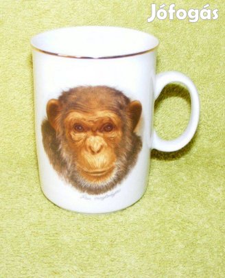 Bohemia porcelán majom bögre