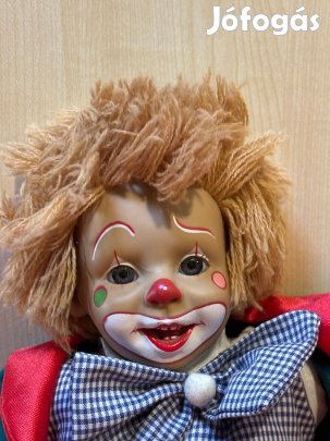 Bohóc karakterbaba,játékbaba