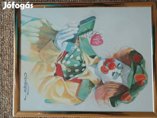 Bohóc kép keretben