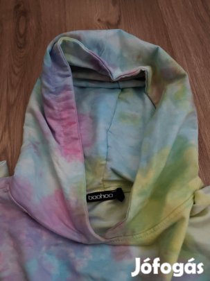 Bohoo szivárványos női pamut kapucnis pulóver