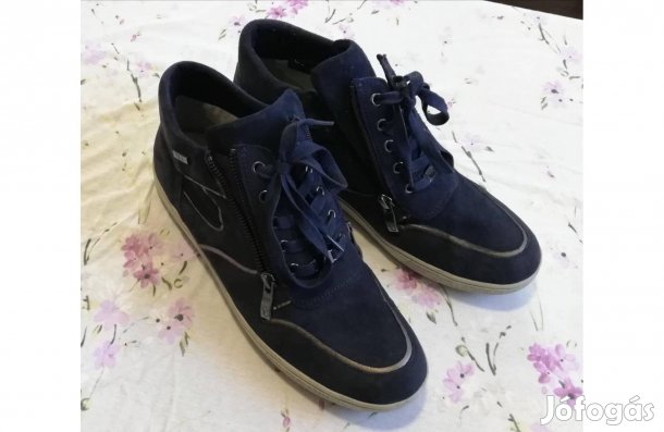 Bokacipő Caprice 41-es, sötétkék, bőr felsőrész