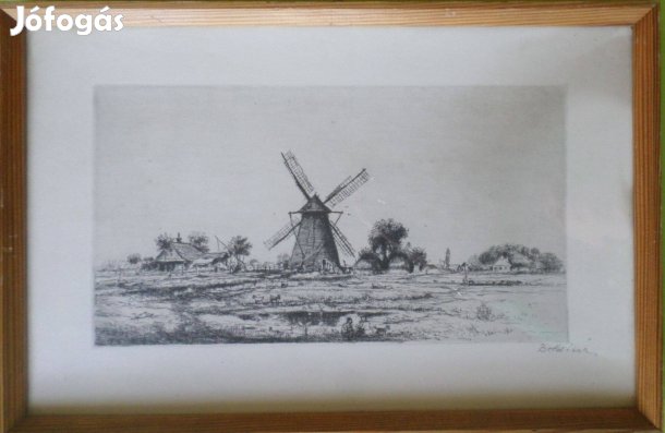 Boldizsár István: Tanya szélmalommal