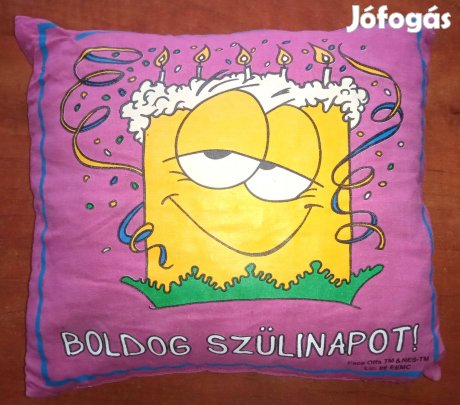 Boldog szülinapot feliratú párna (29x25 cm)