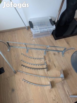 Boltberendezés ruhabolti waterfall akasztókarok + fali panel eladó