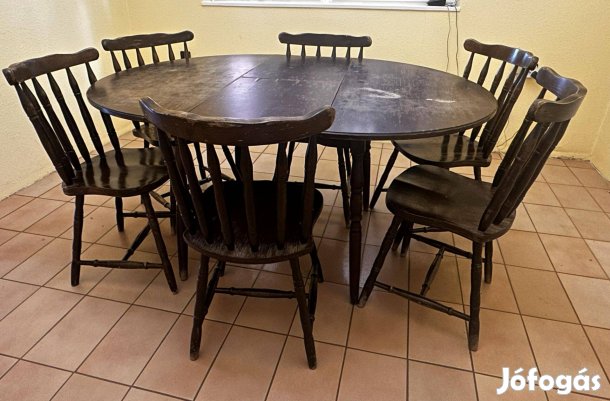 Bonanza étkezőasztal 6 székkel