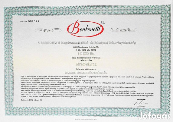 Bonbonetti Rt részvény