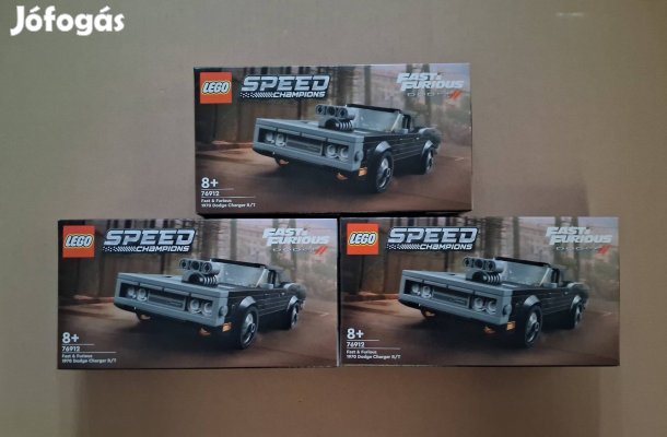Bontatlan 3 db LEGO Speed Champions 76912 Dodge Charger utánv