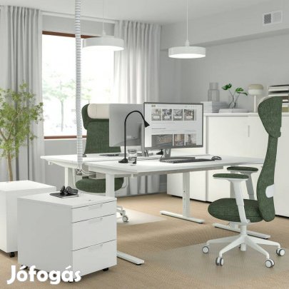 Bontatlan IKEA Mittzon íróasztal 160x80 fehér asztallap