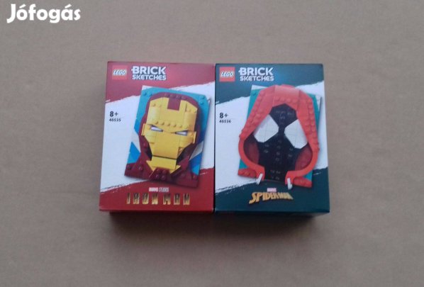 Bontatlan LEGO Brick Sketches Marvel 40535 Ironman + 40536 Spider-Man