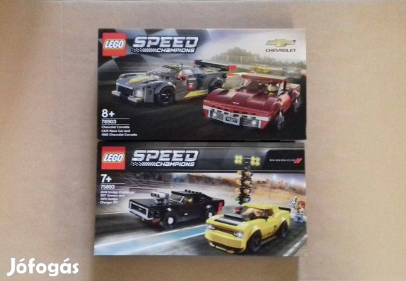 Bontatlan LEGO Speed Champions 75893 Dodge + 76903 Chevrolet utánvét F