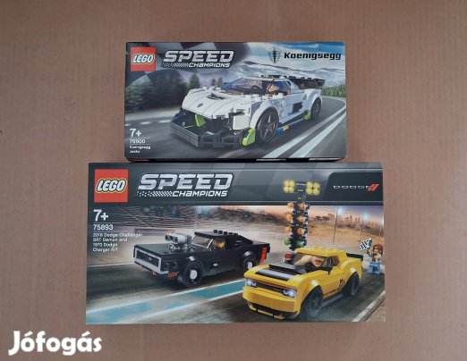 Bontatlan LEGO Speed Champions 76900 Koenigsegg + 75893 Dodge utánvét