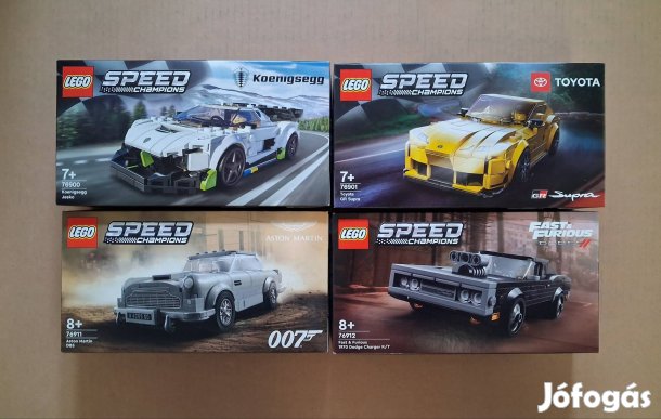 Bontatlan LEGO Speed Champions 76900 + 76901 + 76911 + 76912 utánvét F