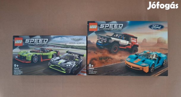 Bontatlan LEGO Speed Champions 76905 Ford + 76910 Aston Martin utánvét