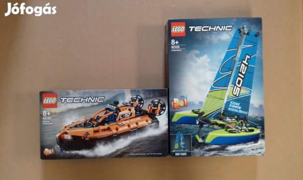Bontatlan LEGO Technic 42105 Katamarán + 42120 Légpárnás mentő utánvét