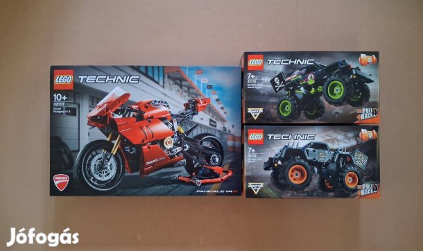 Bontatlan LEGO Technic 42107 Ducati + 42118 + 42119 Monster Jam utánvé