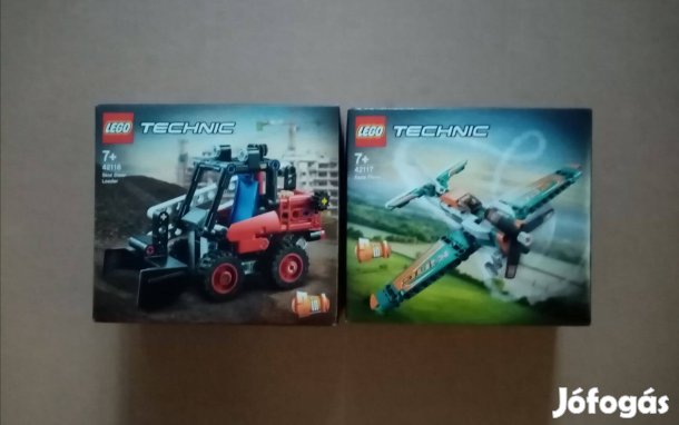 Bontatlan LEGO Technic 42116 Skid Steer Loader + 42117 Race Plane City