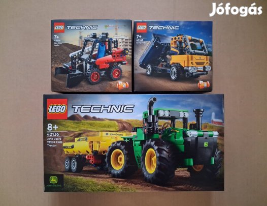 Bontatlan LEGO Technic 42116 + 42147 Dömper 42136 Traktor Creator City