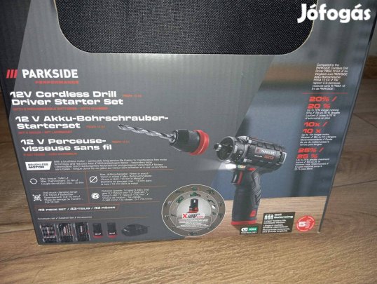 Bontatlan Parkside behajtó szett akkuval és töltővel