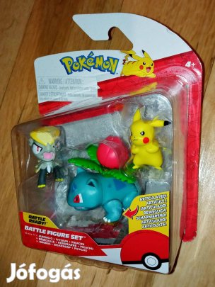 Bontatlan Pokémon Jazwares Pikachu Ivysaur Jangmo-o figurák