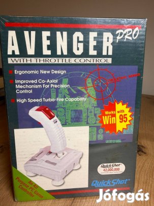 Bontatlan Quickshot Avenger Pro joystick retro, Win95, gyűjtői darab