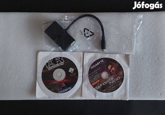 Bontatlan S-Video RCA adapter átalakító Gigabyte videókártyához CD