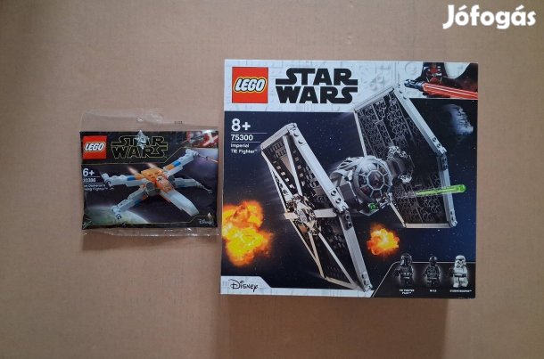 Bontatlan Star Wars LEGO 30386 X-Wing + 75300 TIE vadász