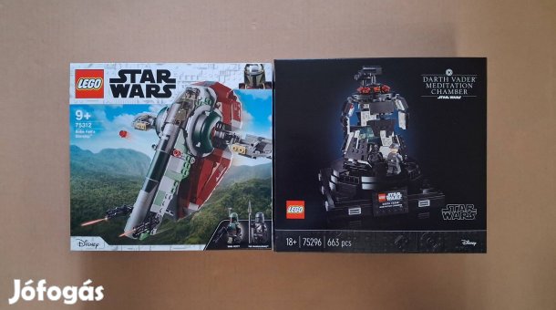 Bontatlan Star Wars LEGO 75312 Boba Fett + 75296 Darth Vader utánvét F