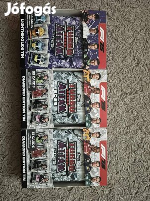 Bontatlan Új Topps F1 Turbo Attax 2025 Lightning Lids Tin