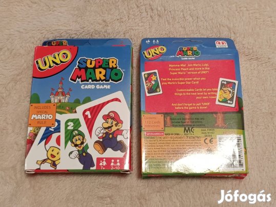 Bontatlan Uno Mario Strand, gyerek, kártya játék