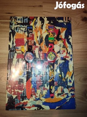 Bontatlan! Swatch 1994 Rotella Set Mimmo Rotella Puzzle karóra óra