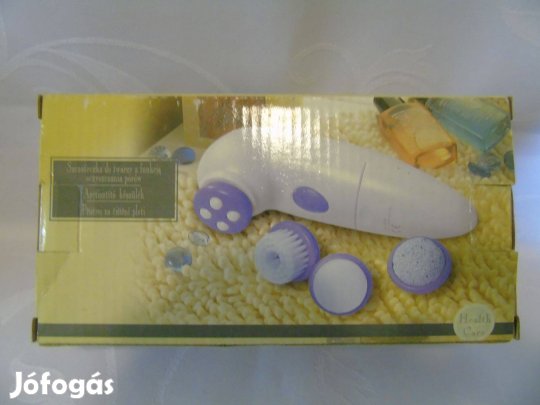 Bontatlan kézi arcmasszírozógép 4 db fejjel 2 db elemmel