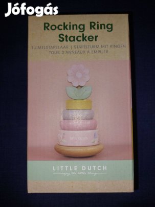 Bontatlan új Little Dutch baba bébi játék fa montessori torony gyűrű