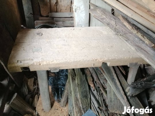 Bontóasztal hastok régi retro db disznó vágó asztal dekoráció 129x52cm